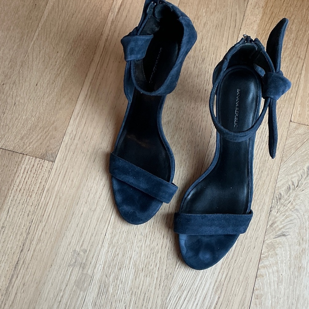 Banana Republic Dark Blue Suede Heels